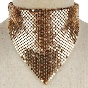 METAL BANDANA CHOKER NECKLACE